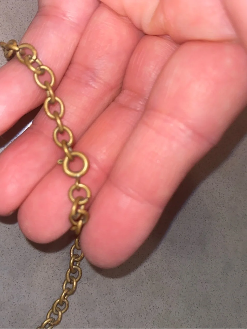 Vintage Boho Brass Pendant Necklace Coral wood Beads cottagecore festival - Picture 11 of 12
